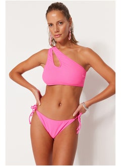trendyol Pink Tie Towel Normal Leg Bikini Bottom TBESS23BA00280  - Image 2