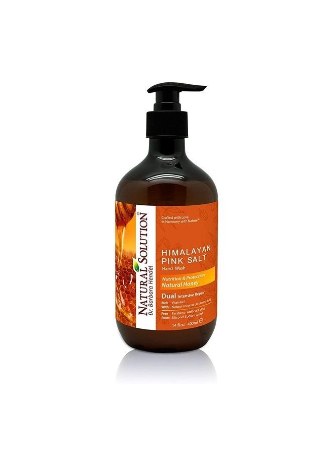 Natural Solution - Himalayan Pink Salt Liquid Hand Soap,Nutrition & Protection,Natural Honey - 14 oz (8647A) - Image 1