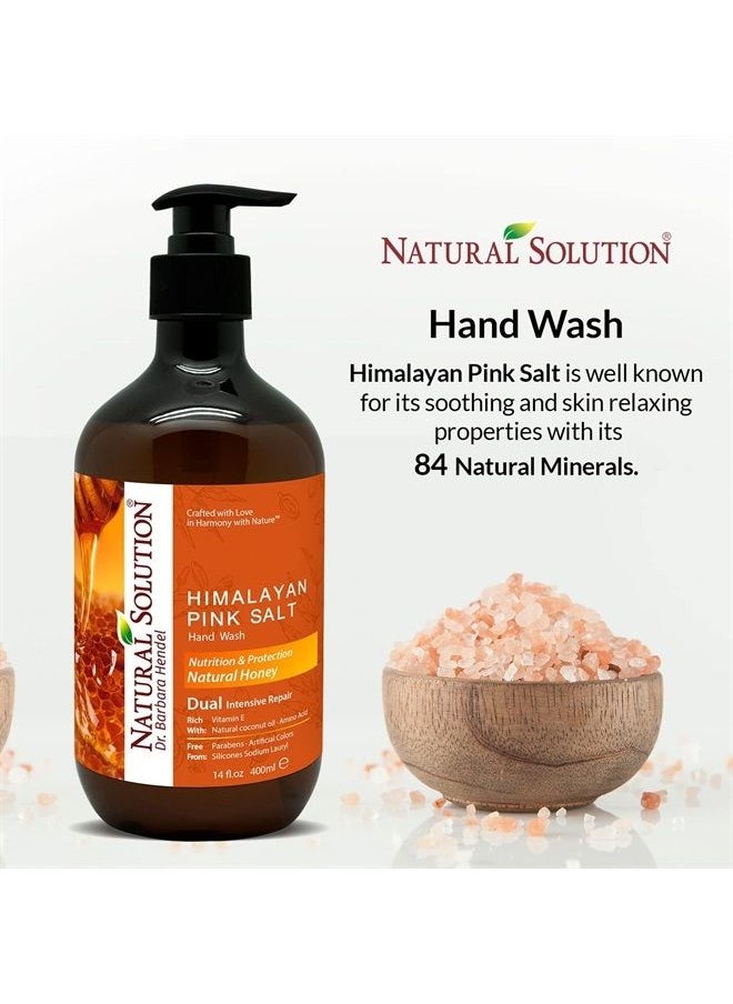 Natural Solution - Himalayan Pink Salt Liquid Hand Soap,Nutrition & Protection,Natural Honey - 14 oz (8647A) - Image 1
