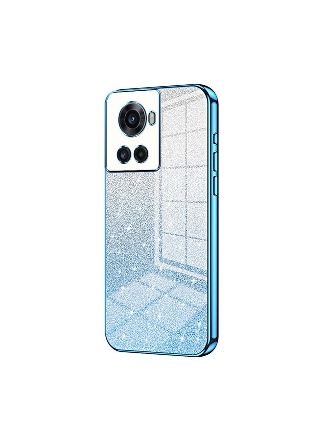 S-TOP Case For OnePlus Ace / 10R Gradient Glitter Powder Electroplated Phone Case - Image 1