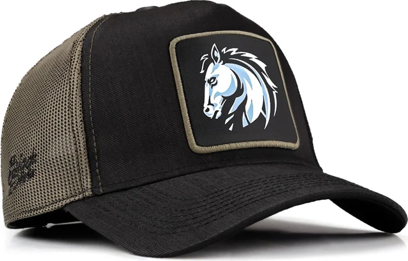 بلاك بورك V1 Trucker At -2sh Code Logo Black-Khaki Cordura Fabric Hat (Cap)