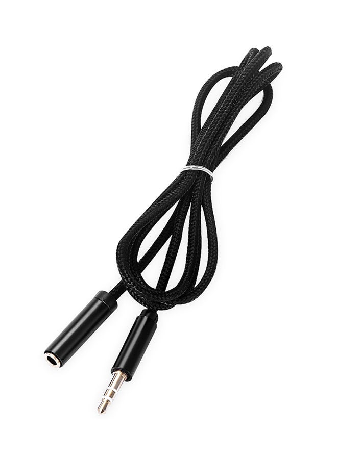 NIBEMINENT 3.5mm Male to Female Stereo Audio Cable Auxiliary Extension Black - Image 1