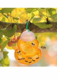 SYOSI Insect Trap, 2 Pack Bee Traps, Gourd Bee Traps, Wasp Trap For Hornet Bees Yellow Jackets, Insect Bee Catcher Non Toxic, Reusable, Hanging Outdoor Wasp Deterrent Killer  - Image 3