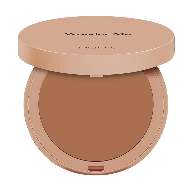 Pupa Milano Wonder Me Bronzer  Matte Bronzer Powder Reduces Pores and Imperfections  Sweat Resistant  Talc Free  004 Dark Warm  0264 oz