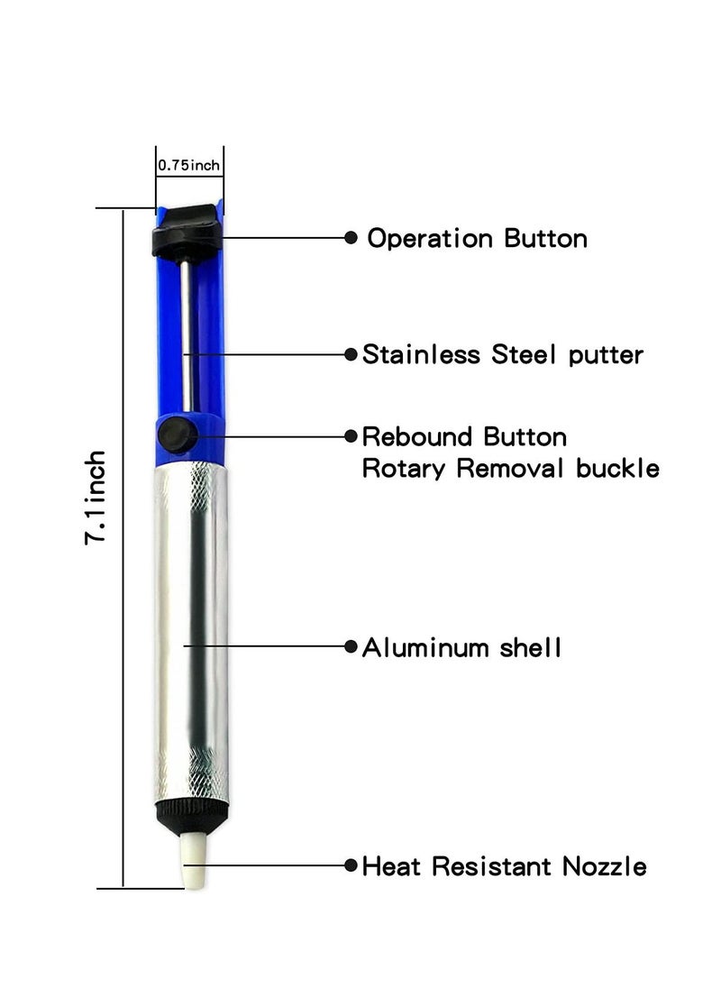 SYOSI - Solder Desoldering Pump Electric Soldering Iron Auxiliary Tool Manual Desoldering Suction Pump Vacuum Solder Removal Tool - Image 1