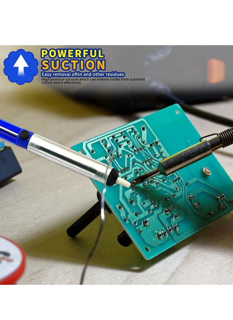 SYOSI - Solder Desoldering Pump Electric Soldering Iron Auxiliary Tool Manual Desoldering Suction Pump Vacuum Solder Removal Tool - Image 1