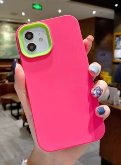 Generic Back protection cover made of plastic for Apple iPhone 14 Plus with a frame inside to protect the phone - Pink  - Image 2