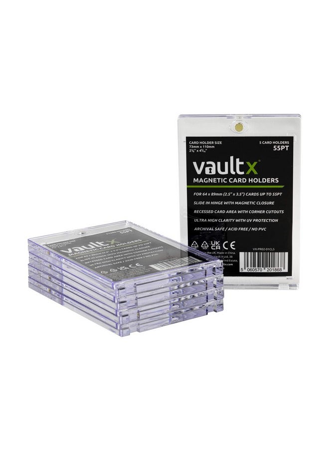 Vault X Magnetic Card Holders 55Pt For Trading Cards & Sports Cards (5 Pack)  - Image 3