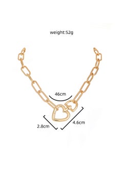 Generic Adjustable Single Layer Thick Chain Heart Shaped Pendant Womens Sweater Chain Tassel Necklace European And American Style Fashion Jewelry NZ1282 Love 