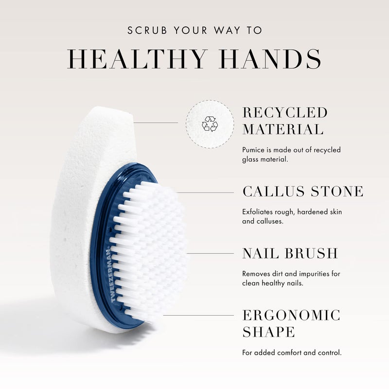 Tweezerman Exclusive Dual Surface Nail Brush & Callus Combo, Evening Blue - Image 4