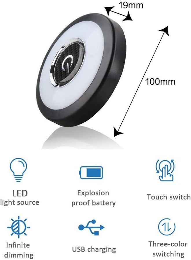 general Auto Car Ceiling Roof Light USB Rechargeable Car Interior RV Dome Map Trunk Lights Cargo Area Light Multi-Function Wall Light Lamps for Vehicle Camping Bedroom Cabinet (White Ice Blue) - Image 2