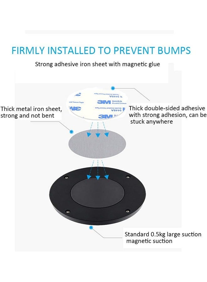 general Auto Car Ceiling Roof Light USB Rechargeable Car Interior RV Dome Map Trunk Lights Cargo Area Light Multi-Function Wall Light Lamps for Vehicle Camping Bedroom Cabinet (White Ice Blue) - Image 3