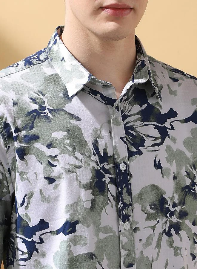 Dennis Lingo Elegant Sage Green Shirt For Men With A Relaxed Fit And Premium Fabric Designed Effortless