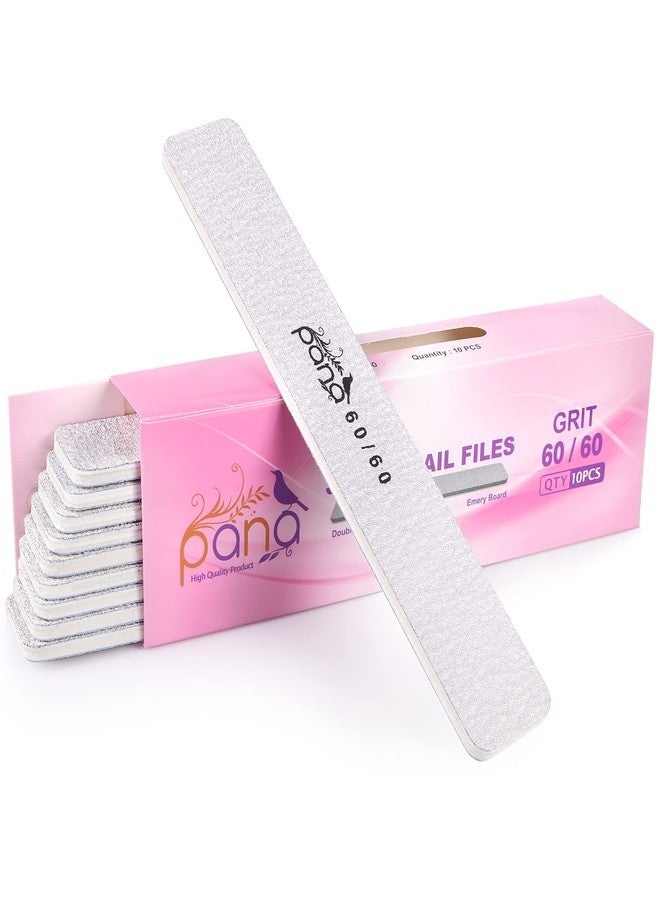 PANA Jumbo Double-Sided Emery Nail File for Manicure, Pedicure, Natural, and Acrylic Nails - Zebra (Grit 60/60) - 50 Piece Pack - Image 1