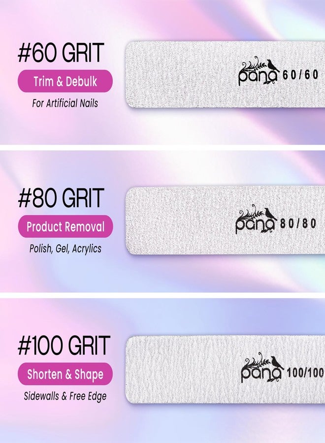 PANA Jumbo Double-Sided Emery Nail File for Manicure, Pedicure, Natural, and Acrylic Nails - Zebra (Grit 60/60) - 50 Piece Pack - Image 4