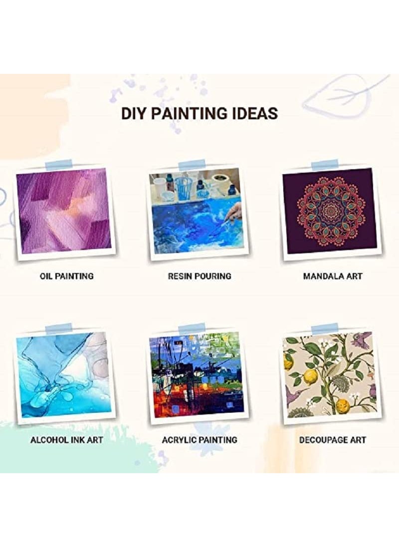 Maitri Maitri 10 Pcs Rectangle Shape Key Chains with Ring 50 x 50 mm Mandala Art Suitable for Decoupage It is Suitable for All Type of Craft and Painting Activities  - Image 5
