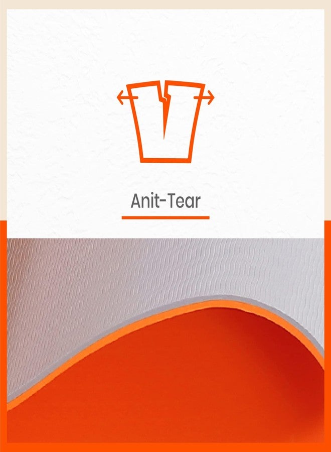 Bathla حصيرة يوغا موكش بريميوم من ماتوركس باي باثلا مع حقيبة حمل | مانعة للانزلاق وقابلة للعكس | برتقالي ورمادي (المقاس: 24 بوصة × 72 بوصة، السماكة: 6 مم) - Image 5