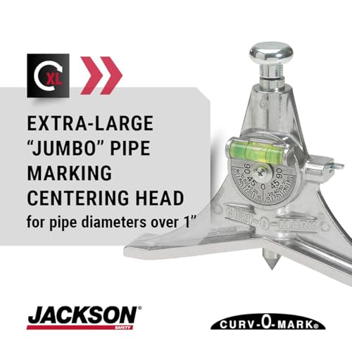 Jackson Safety أداة تحديد مركز أنابيب جاكسون سيفتي - رأس Y قياسي 8 بوصة يقيس الأنابيب 1 بوصة وما فوق - كيرف-أو-مارك جامبو 7 - Image 3