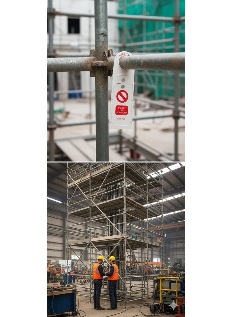 حامل حالة السقالة وعلامات فحص السلامة للسقالات (10 حوامل + 20 علامة + 2 أقلام تعليم) - Image 3