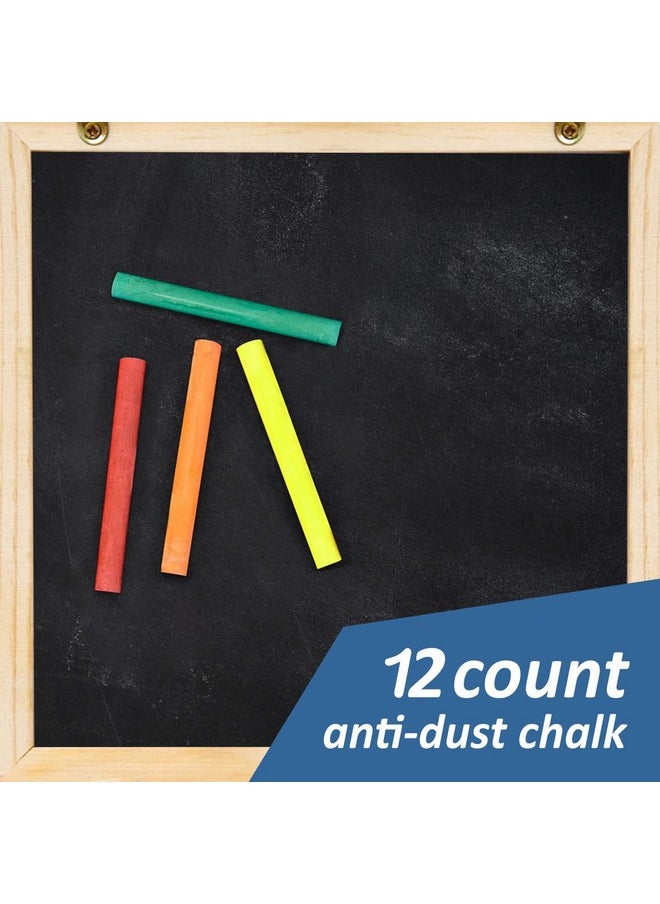 The Mega Deals - Chalk - 12 Pack Chalkboard Chalk With 4 Chalk Holder - 12 Colored Chalk, Non Toxic Chalk For Chalkboard, Thin Kids Chalk Great For School, Office, Kids And Teacher Use - Image 1