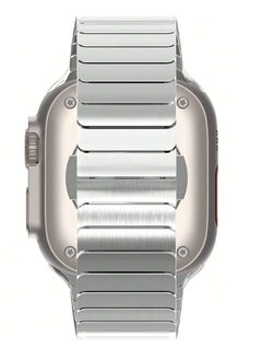 ELTRAZONE Stainless Steel Band for Apple Watch Ultra Band  Metal Strap with Folding Clasp for Apple Watch Series 8 7 6 5 4 3 2 1 for Men (Black, 49mm 45mm 44mm 42mm)  - Image 2
