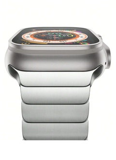 ELTRAZONE Stainless Steel Band for Apple Watch Ultra Band  Metal Strap with Folding Clasp for Apple Watch Series 8 7 6 5 4 3 2 1 for Men (Black, 49mm 45mm 44mm 42mm)  - Image 3