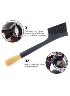 Oasisgalore 2 Pack Coffee Machine Cleaning Brushes, Dual-Use Espresso Grinder Dusting Accessories for Barista Tools.  - Image 2