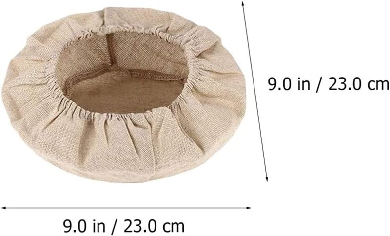 Zikra Bread Basket Bag, Liners Cloth Cover Linen Dough Rising Bowl Cover for Bakery Home Baking Professional Baking Tools for Shaping Small to Medium Sized Dough, 9 Inch / 23 Cm, 6 Pcs - Image 4