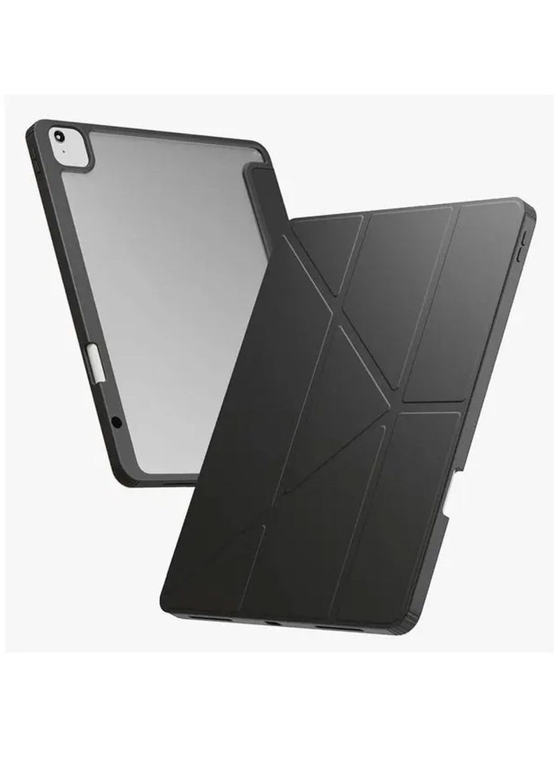 LEVELO Conver Clear Back Hybrid Case for iPad Air 13" 2024 / Easy Snap-On / Precise Cut-Outs / Lightweight and Durable Cover - Black - Image 5