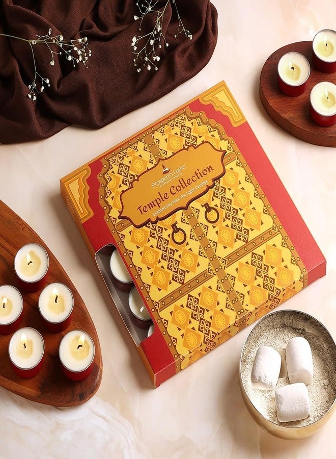 Parkash Candles Premium Soy Wax Scented Tea Light Set of 25 || Premium Organic Aroma Upto 5 Hours || Smokeless & Dripless Soy Wax Diya (VIBHUTI) - Image 1