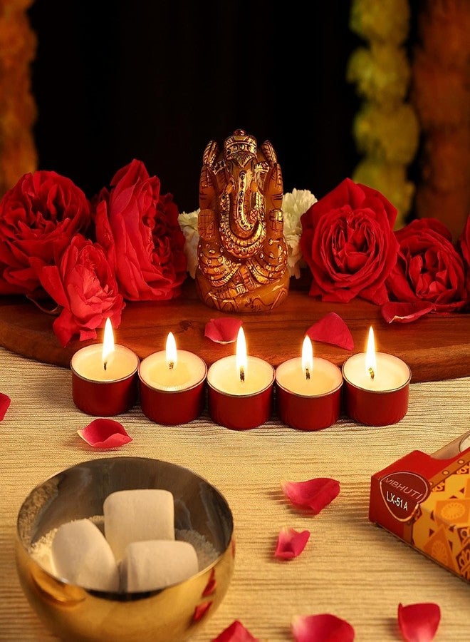 Parkash Candles Premium Soy Wax Scented Tea Light Set of 25 || Premium Organic Aroma Upto 5 Hours || Smokeless & Dripless Soy Wax Diya (VIBHUTI) - Image 2