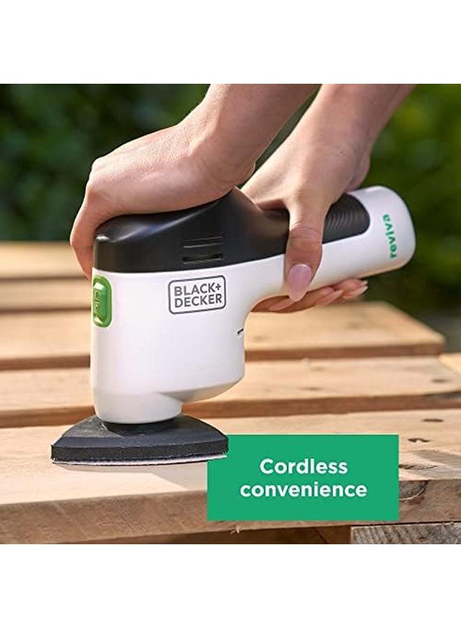 BLACK+DECKER Reviva Cordless 12V Sander With 10 Sanding Sheets Revds12A10 Gb 2 Years Warranty  - Image 4