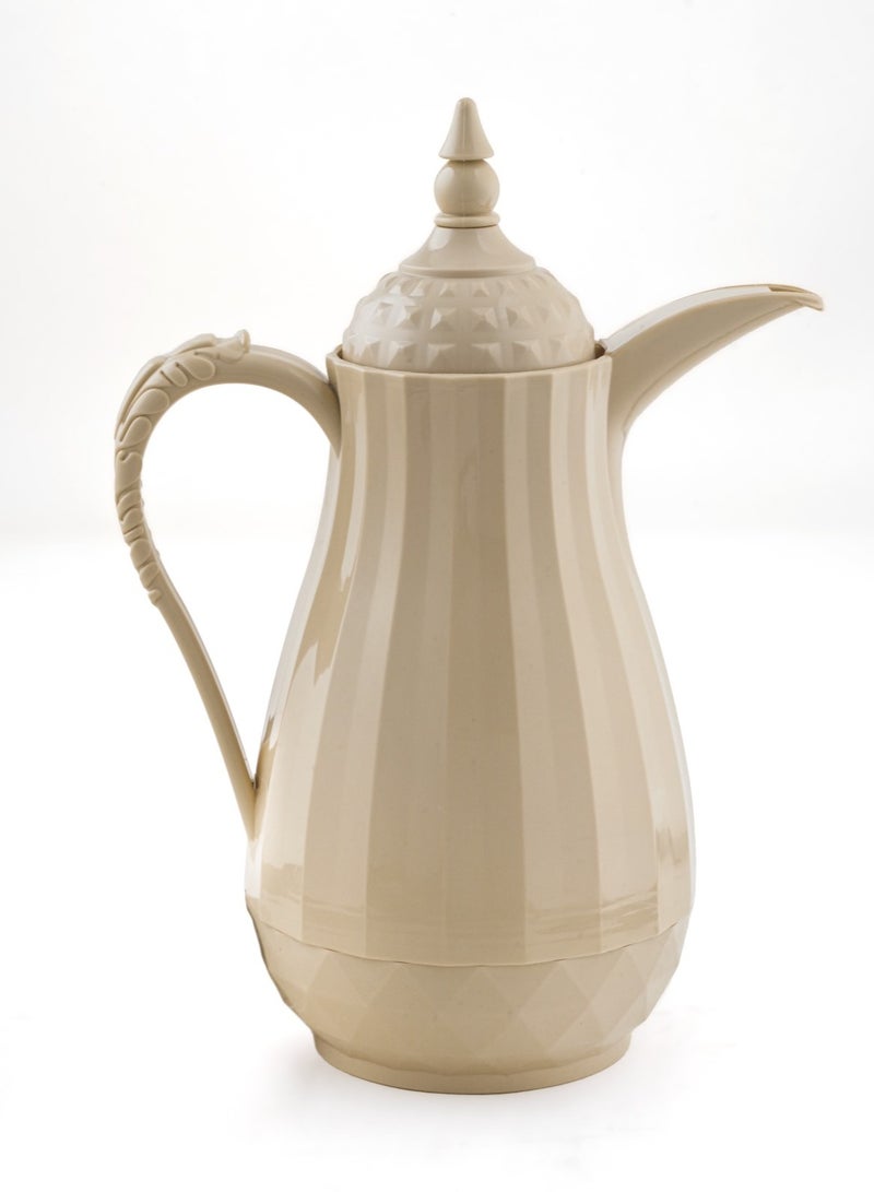 باصرة ترمس شاي وقهوة من باصرة لون بيج لامع حجم 1L