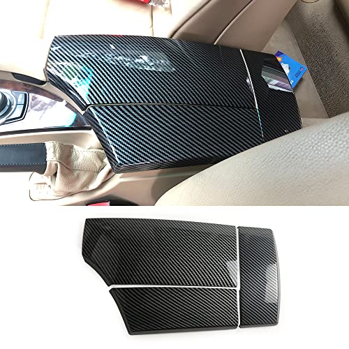 CHUANGHUI for BMW 5 Series E60 E61 2004-2010 Carbon Fiber Color Car Interior Center Armrest Box Cover Console Box Storage Box Trim Covers 525i 528i 530i 535i 550i - Image 1