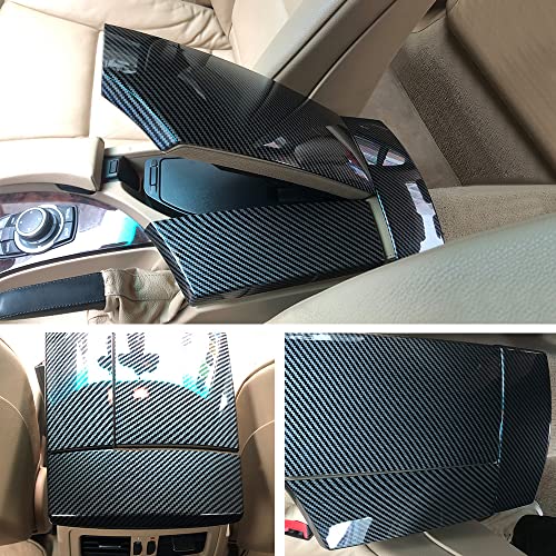 CHUANGHUI for BMW 5 Series E60 E61 2004-2010 Carbon Fiber Color Car Interior Center Armrest Box Cover Console Box Storage Box Trim Covers 525i 528i 530i 535i 550i - Image 4