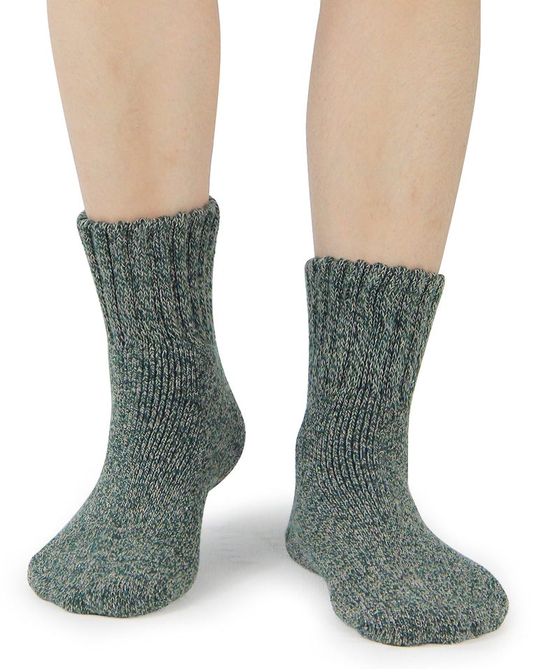 BenSorts Women Warm Solid Socks Ladies Thick Warm Cozy Crew Socks for Female Gray Beige Blue Green Black 5 Pairs Pack - Image 4