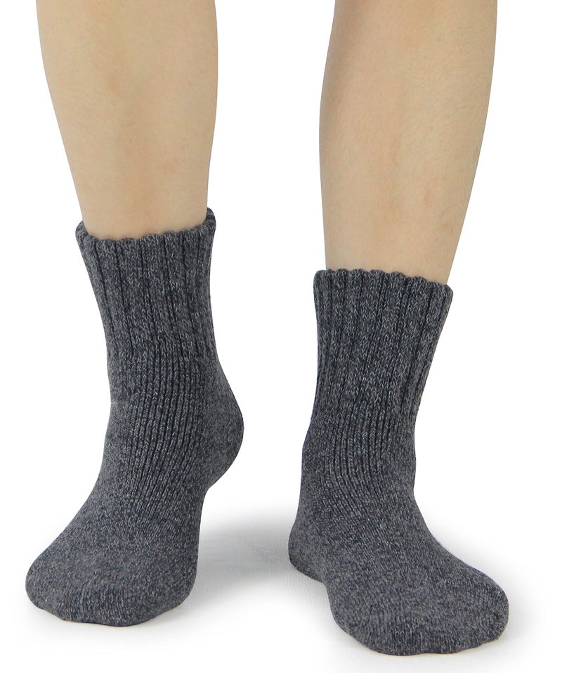 BenSorts Women Warm Solid Socks Ladies Thick Warm Cozy Crew Socks for Female Gray Beige Blue Green Black 5 Pairs Pack - Image 5