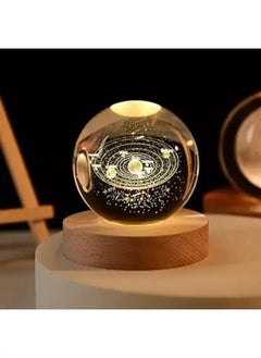 3D Crystal Ball Night Light Clear Galaxy LED Light with Wooden Base Glass Ball Ornaments Nightlight, with Touch Switch LED Light Decorative Lamp Gifts for Home Desktop Decor Solar System - pzsku/Z7FCC9998B07448598637Z/45/_/1715878170/dcefc9ef-10c2-4544-8210-37e7d0ecab49