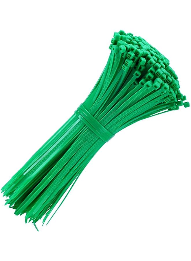 erorex Cable Ties 300Mm X 7.6Mm Pack Of 100 Green Premium Nylon Zip Ties Multi Purpose Plastic Tie Wraps Secure Self Locking Mechanism For Home Garden Office And Diy - Image 1
