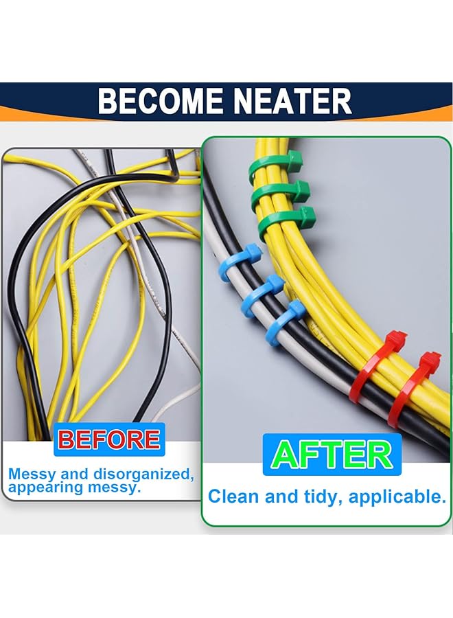 erorex Cable Ties 300Mm X 7.6Mm Pack Of 100 Green Premium Nylon Zip Ties Multi Purpose Plastic Tie Wraps Secure Self Locking Mechanism For Home Garden Office And Diy - Image 5