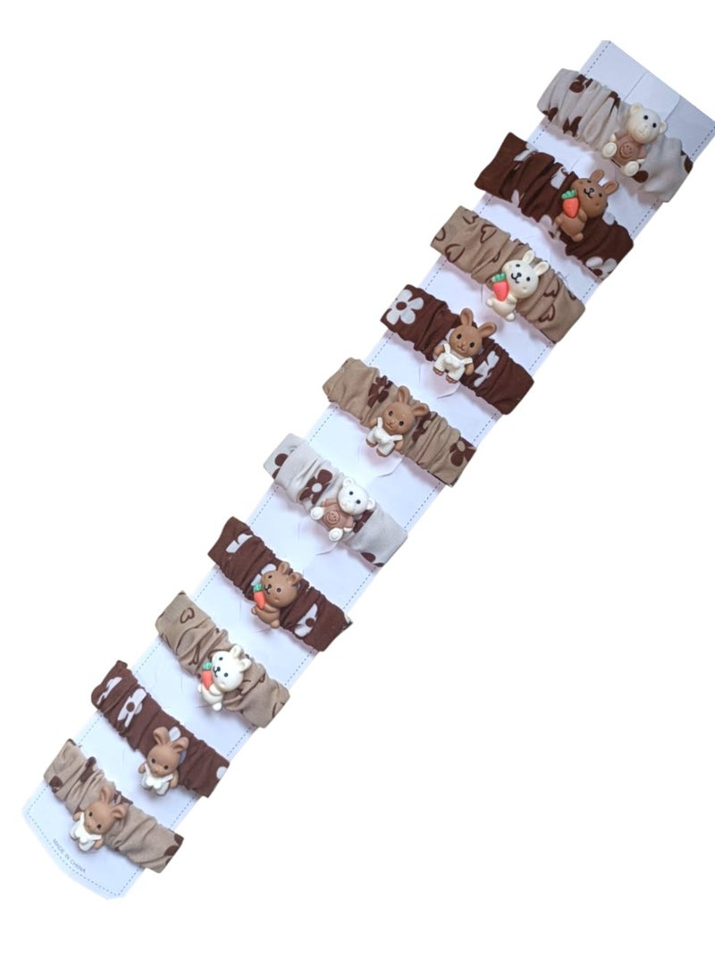 توك شعر كلبس للبنات مزينة  بأشكال  متنوعة وتصاميم كيوت عملية وأنيقة للشعر- 10  قطعة - Image 1