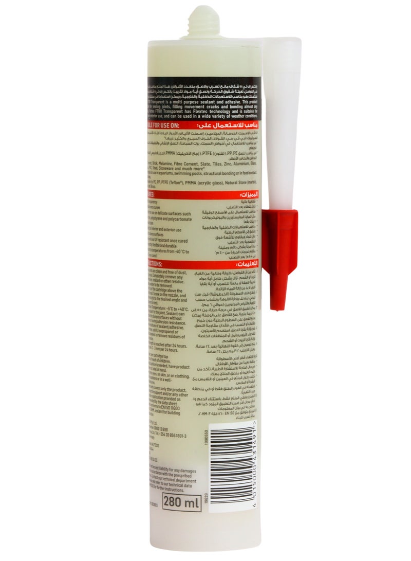 Pattex Strong Clear Adhesive 280 ml – Multi-Purpose for Filling Cracks, Sealing Leaks, and Bonding Items - Image 2