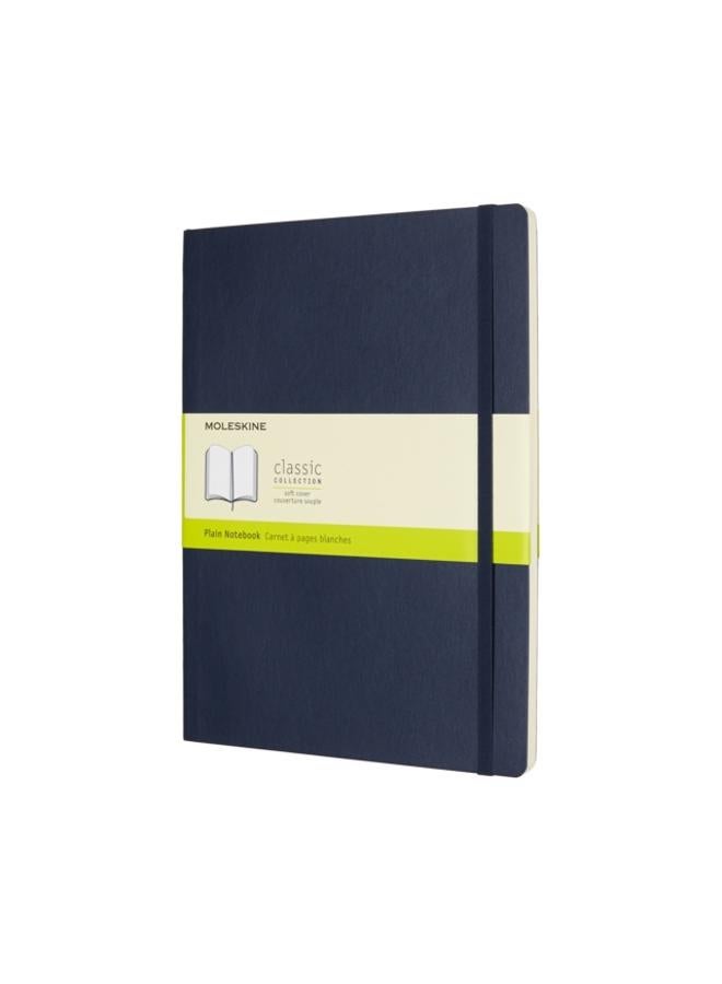 Moleskine Sapphire Blue Extra Large Plain Notebook Soft