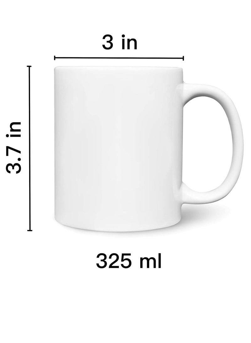 حكاية شمعة مج من السيراميك بطبعة تصميم "WORLD'S Best DAD" بلون أبيض - Image 4