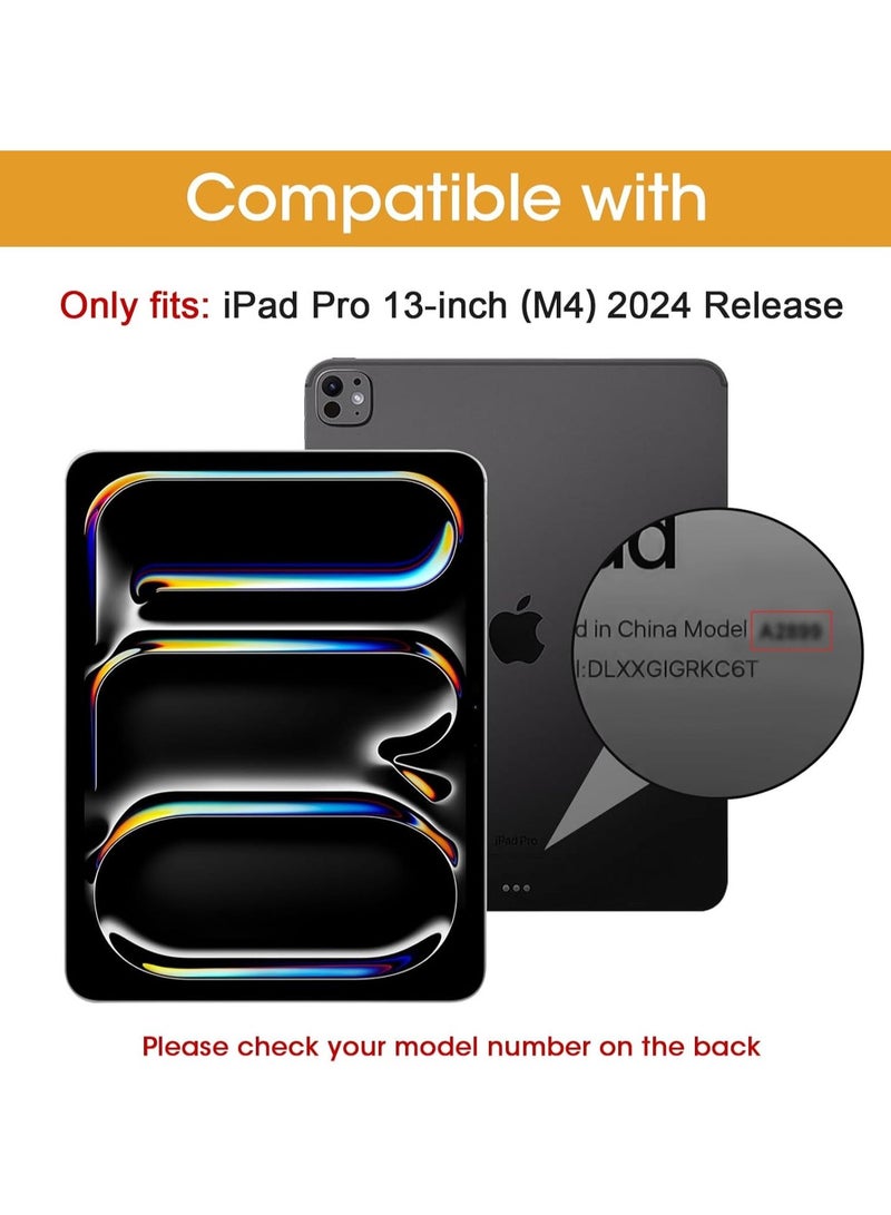 Raxoom iPad Pro 13 Inch Case with Pencil Holder 2024 (M4/7th Gen), 2024 iPad Pro M4 13 Cover Clear Transparent Back, Soft TPU Bumper iPad M4 13 cover for A2925 A2926 A3007 Black - Image 2