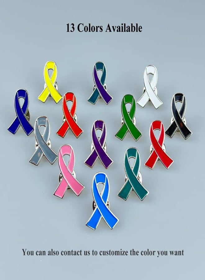 Alodidae White Ribbon Pin 25pcs Lung Cancer Awareness Enamel Lapel Pins - Image 4