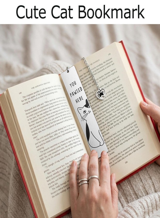 Thrymme 2 Pcs Cat Bookmarks, Metal Cat Book Marks for Reading Women Cute Bookmarks Aesthetics Animal Books Accessories for Adults Student, Perfect Gift for Cats & Reading Lovers - Image 4