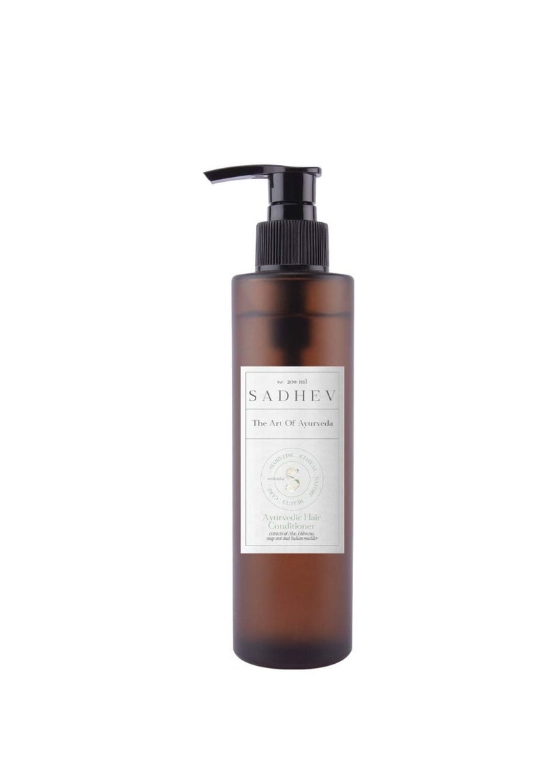 Sadhev Ayurvedic Hair Conditioner With Extracts Of Aloe, Hibiscus, Soap Nut And Indian Maddar For Deep Condition And Nourishment 200ml - Image 3