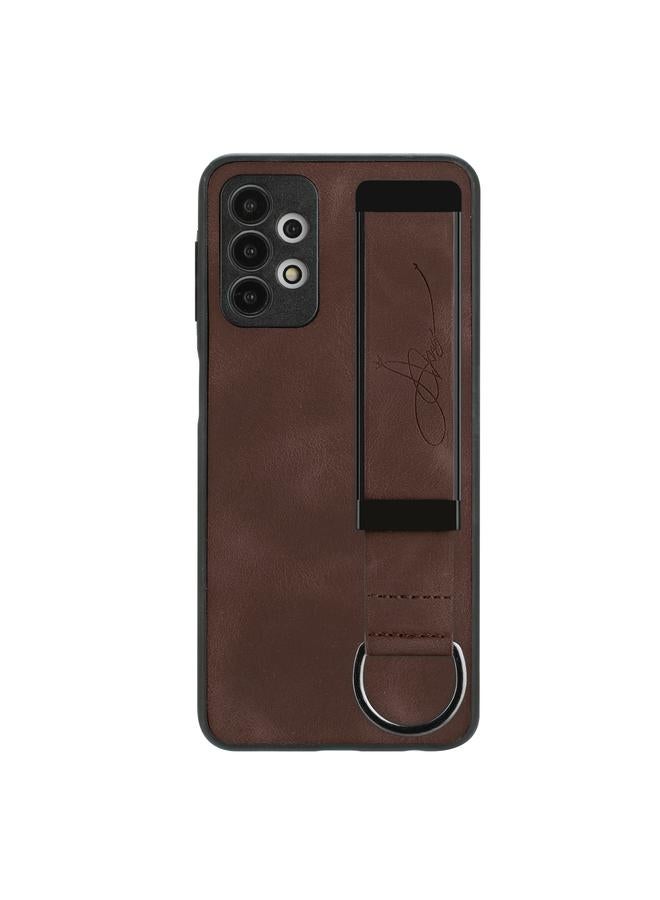 S-TOP Case For Samsung Galaxy A52 5G Wristband Holder Leather Back Phone Case - Image 2