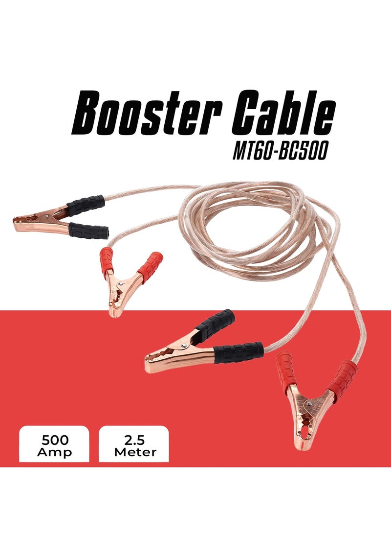 MTOOLS Heavy Duty Booster Cable 100% Copper Tangle-Free Cable 500Amp 2.5 Meter MTOOLS MT60-BC500 - Image 1